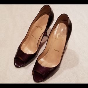 christian Louboutin open toe pumps